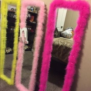 Fur & floral mirrors. So beautiful great gift idea
